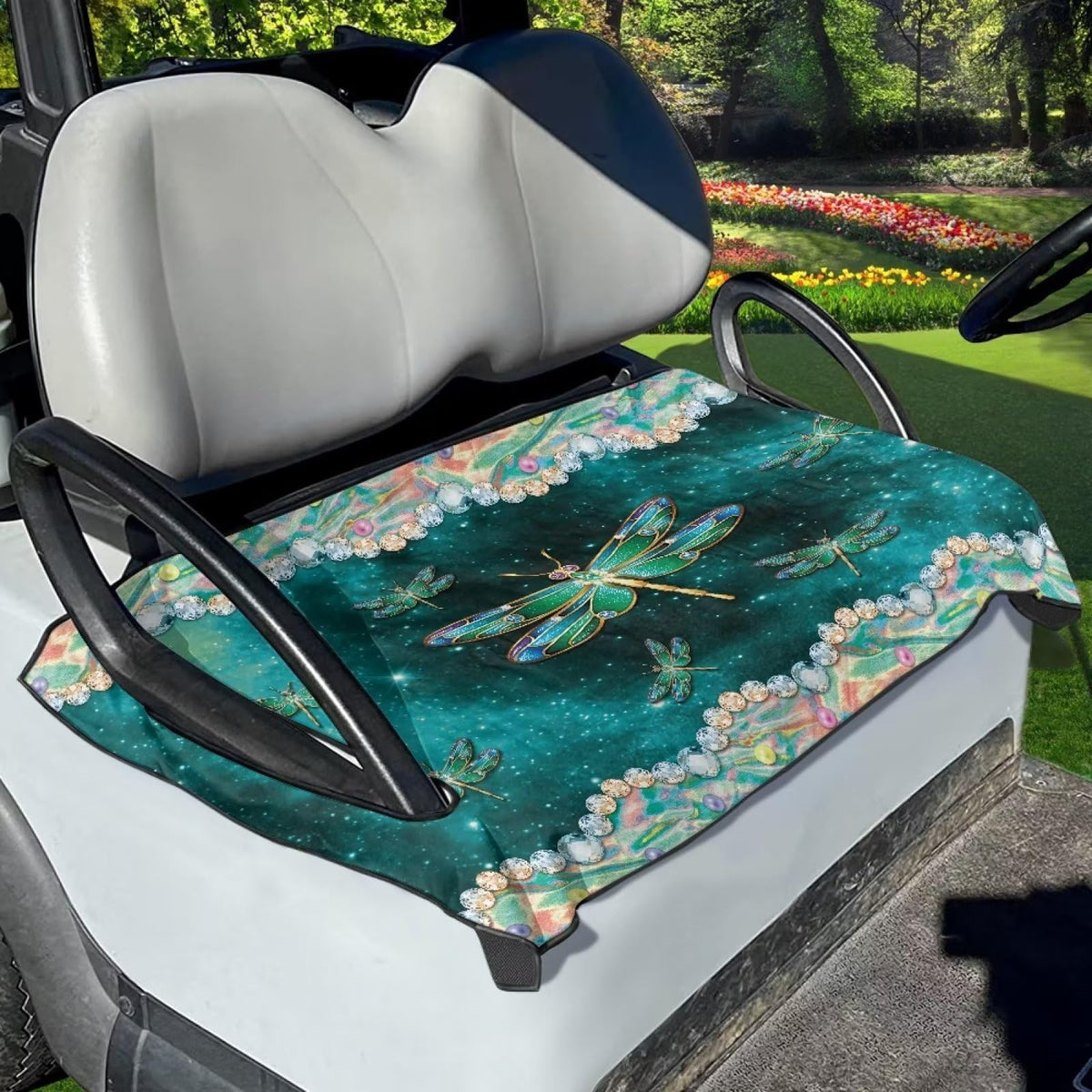 Brosoneto Starry Dragonfly microfiber seat cover provides soft touch and durable protection
