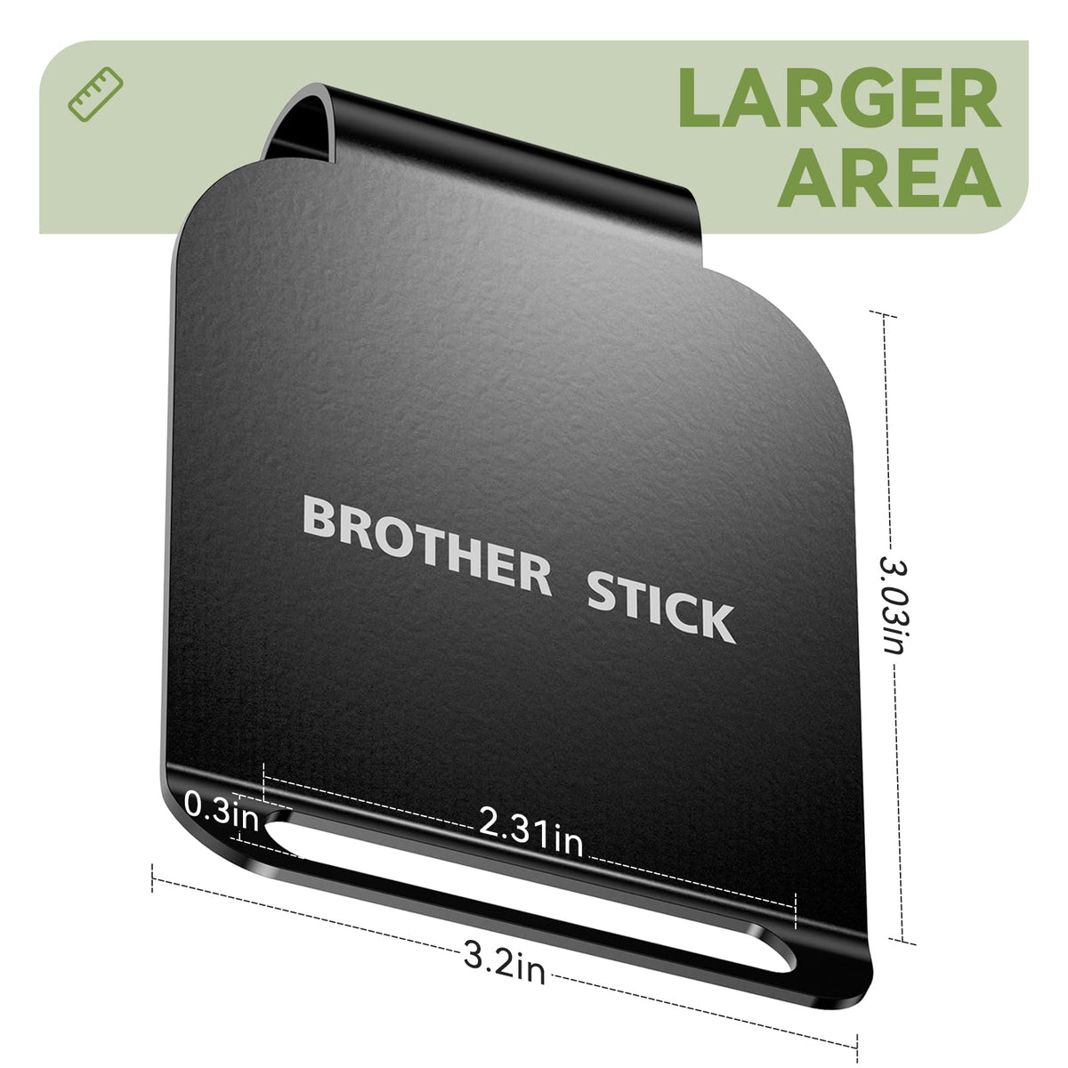 Brother Stick dual pads shown on a golf bag promoting organized access to gear.