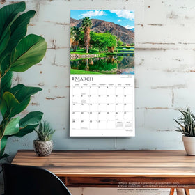 BrownTrout Golf Courses calendar hanging design for easy visibility.