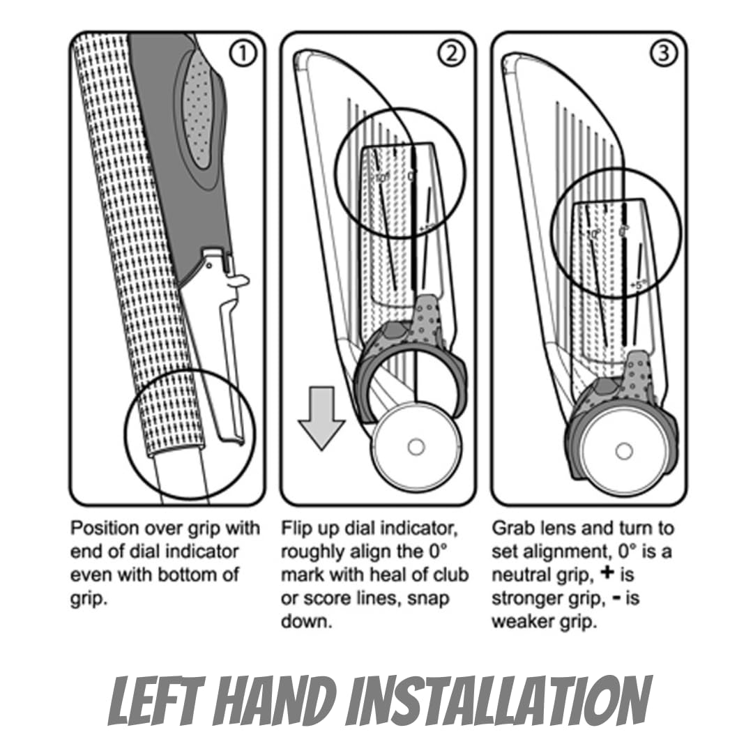 Brunton GripIt Rite left-handed use on a golf club.
