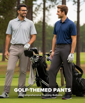 BRXL men's stretch golf pants belt loops enabling easy size adjustment and refined fit