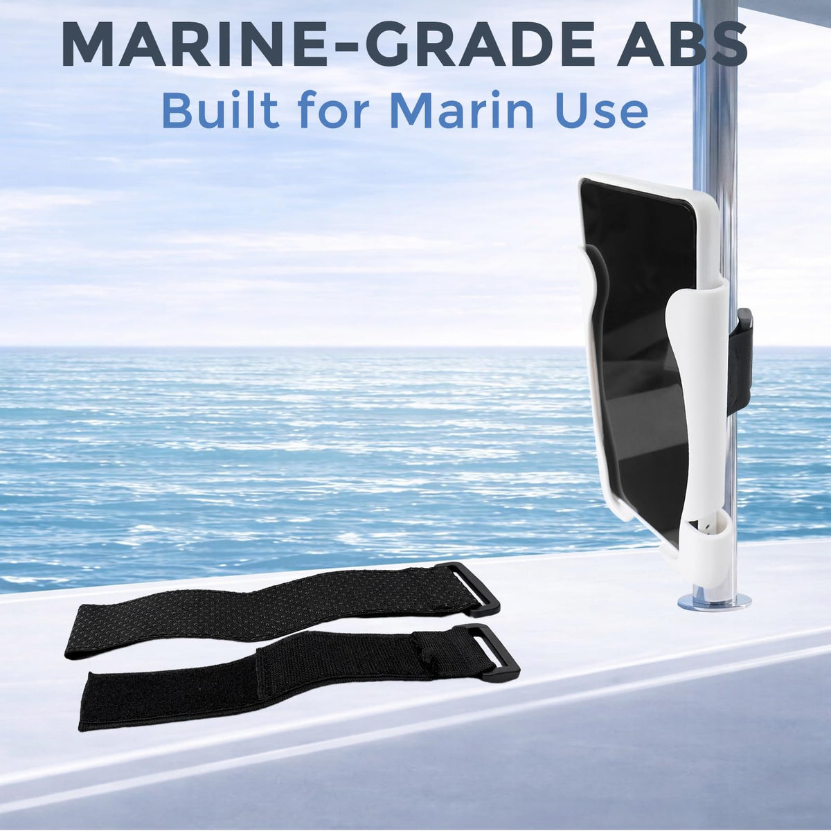 BSET MATEL silicone-backed strap provides extra grip on moving vessels.
