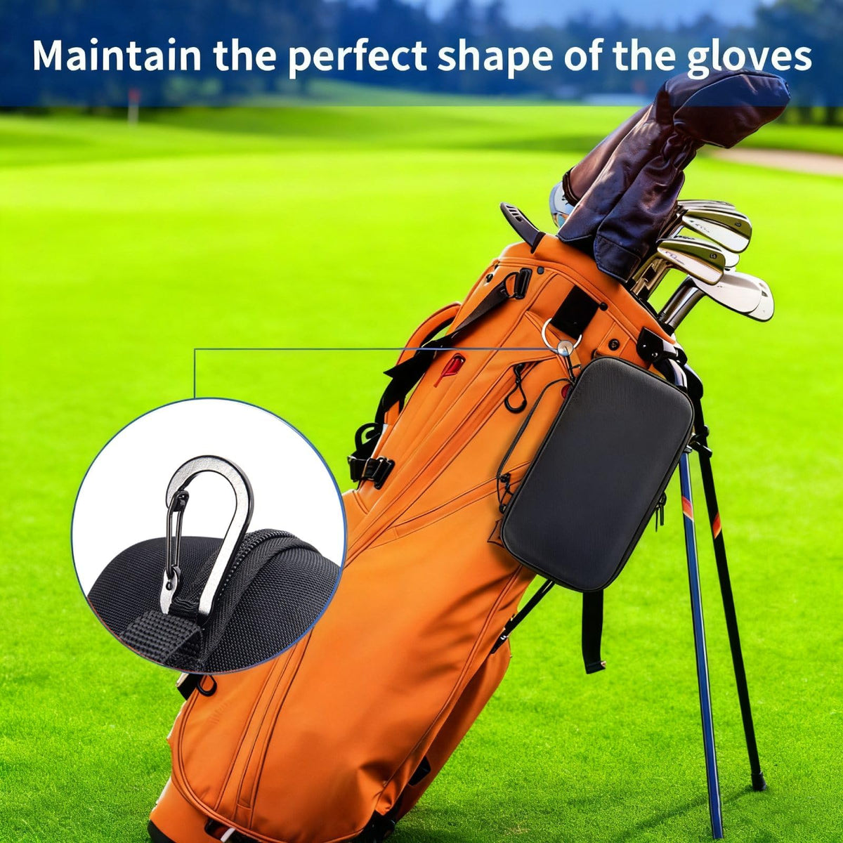 BSLGCTX Golf Glove Case velvet lining protects delicate gear.