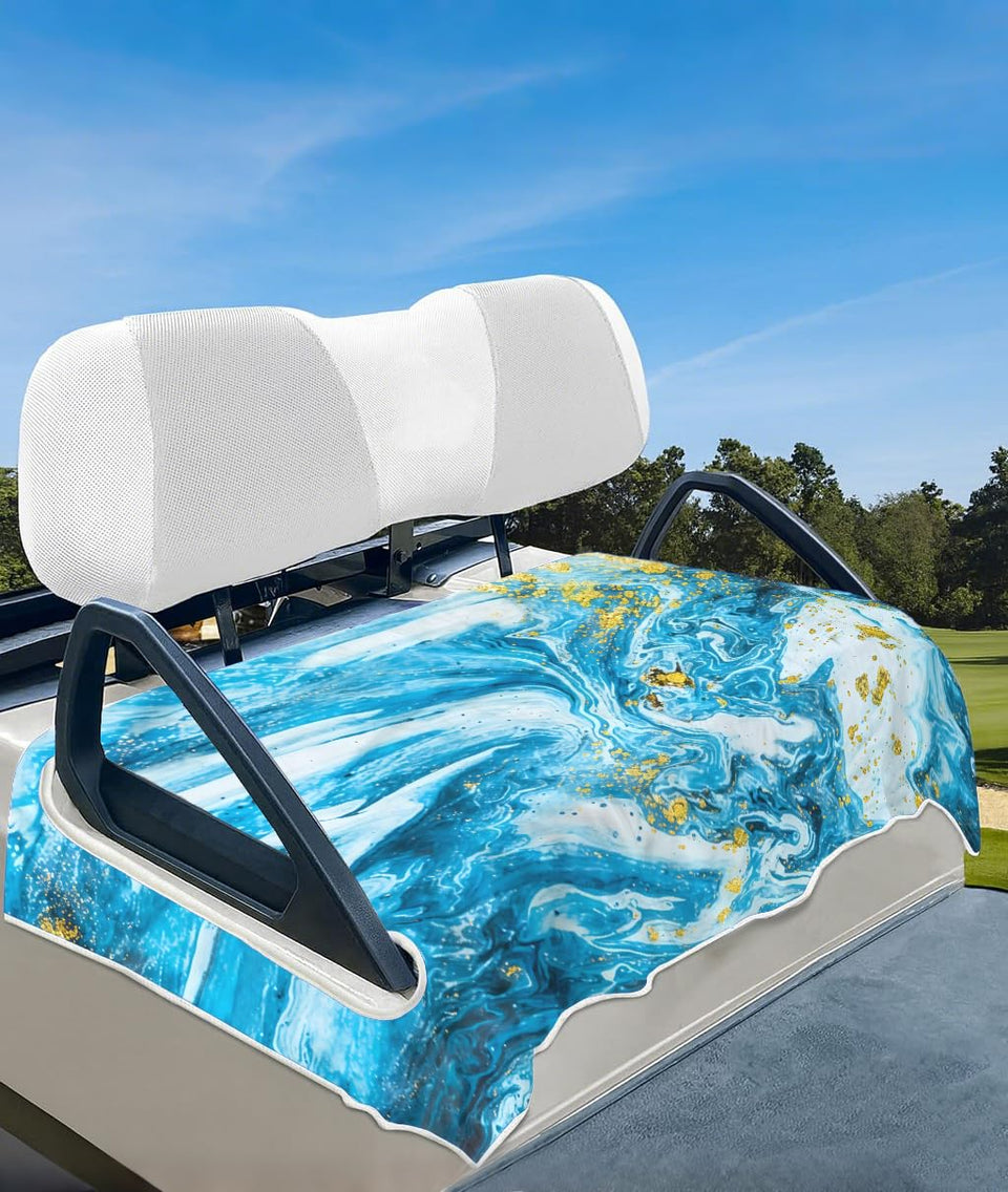 Btiztlla comfortable golf cart seat cover front view highlights soft breathable microfiber.