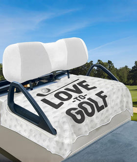 Btiztlla comfortable seat covers on a golf cart front view showing protection and style