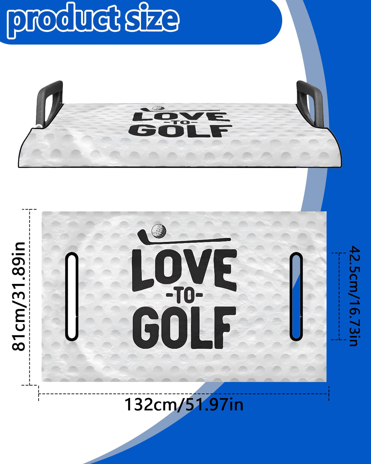 Btiztlla seat cover with elegant stitching elevating cart aesthetics