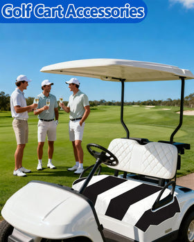 Btiztlla seat cover with stylish pattern and clean stitching in a cart interior