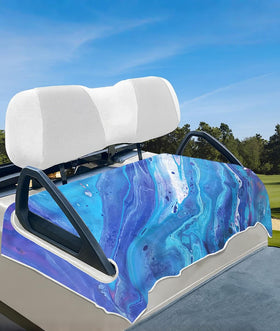 Btiztlla seat covers universal fit design on a club car interior for quick, tool-free installation.