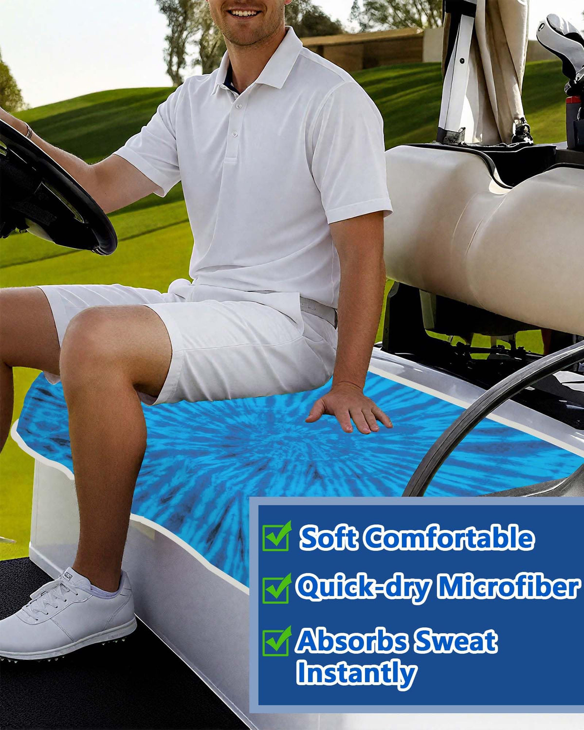 Btiztlla soft towel-like seat cover side view highlighting breathability.