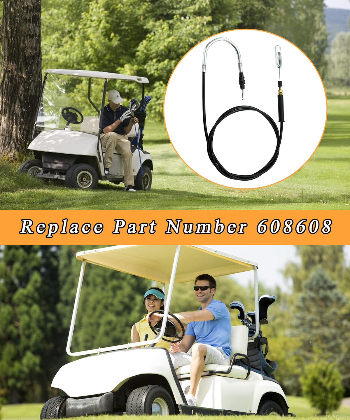 BTROVIA throttle cable installed on EZGO for improved response