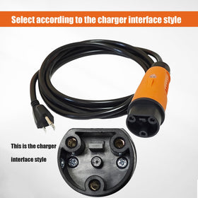 BTUYDTUY Y-30 10ft charger cable with 5-15 plug end for easy setup.