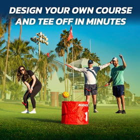 Bucketgolf balls in use on lawn demonstrating casual play