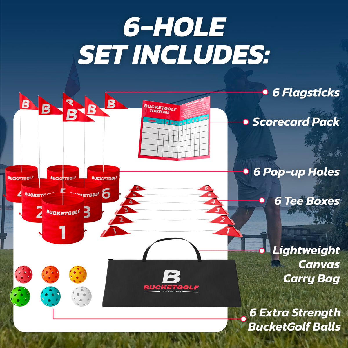 Bucketgolf beach and park outdoor fun shows versatile outdoor use