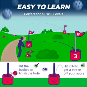 Bucketgolf carry bag shown for effortless transport and storage
