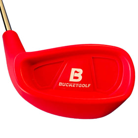 BucketGolf Club oversize head in action; forgiving backyard practice.