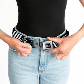 Buckle-Down belt detail with Americana Stars and Stripes motif