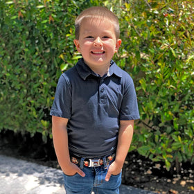 Buckle-Down seatbelt belt worn by kids for school uniform style