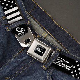 Buckle-Down seatbelt buckle belt close-up proves authentic push-button release
