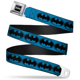 Buckledown Bat Signal buckle closeup shows durable finish for daily wear.
