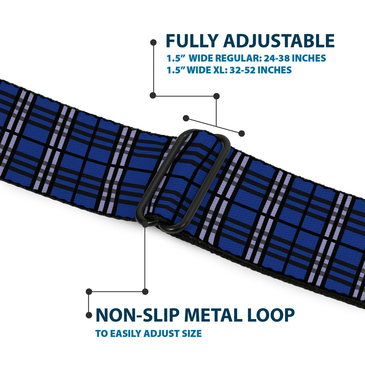 Buckle-Down fashion-forward belt adds conversation-starting style to outfits.