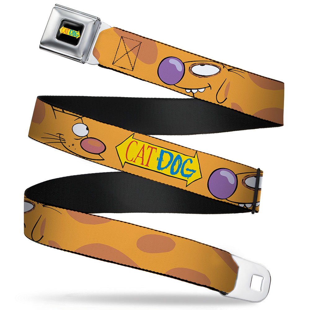 Buckle-Down CatDog Regular seatbelt belt close-up texture for durable wear