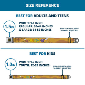Buckle-Down CatDog Regular belt showing sturdy stitching and resilience