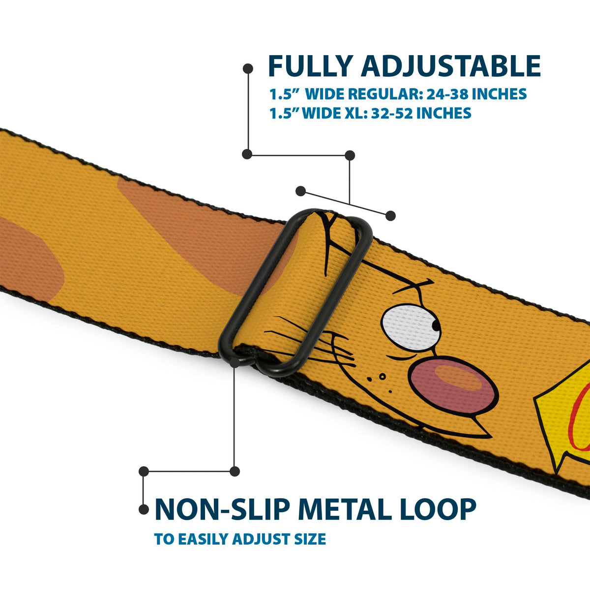 Buckle-Down CatDog Regular belt paired with casual attire