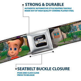 Buckle-Down Seatbelt belt with Jimmy Neutron color contrast