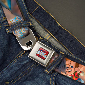 Buckle-Down Jimmy Neutron belt side view shows rugged webbing for casual outfits.