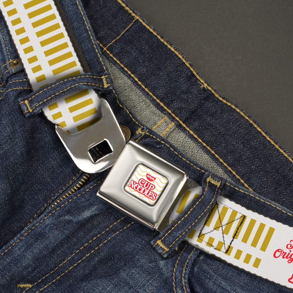 Close-up of Buckle-Down belt buckle showing easy release.