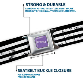 Buckle-Down Beetlejuice belt materials: durable polyester and chrome-plated components
