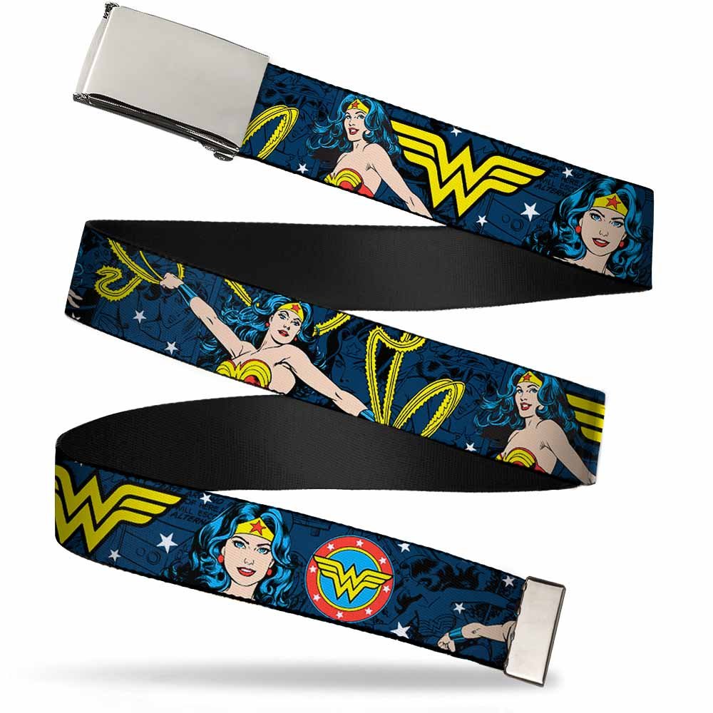 Buckle-Down belt features Wonder Woman artwork for bold everyday style.
