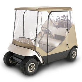 Budge Enclosure front view showing four-sided windows for driving visibility.