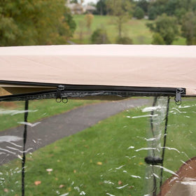 Budge Enclosure storage bag included for neat storage.