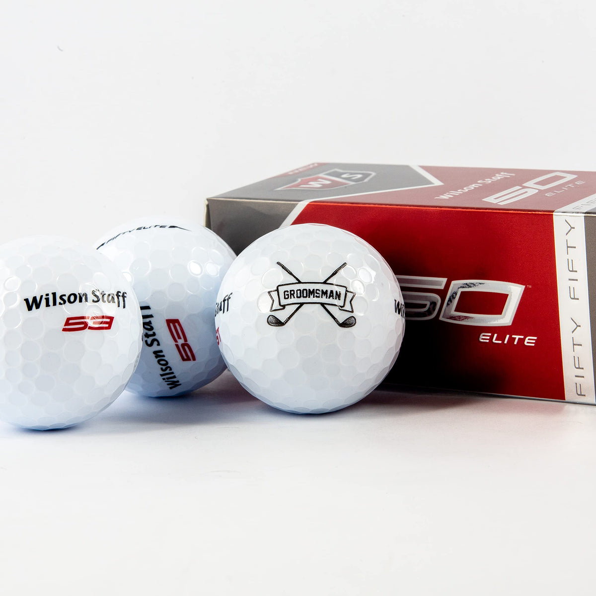 Golf ball on green background highlighting finish and print