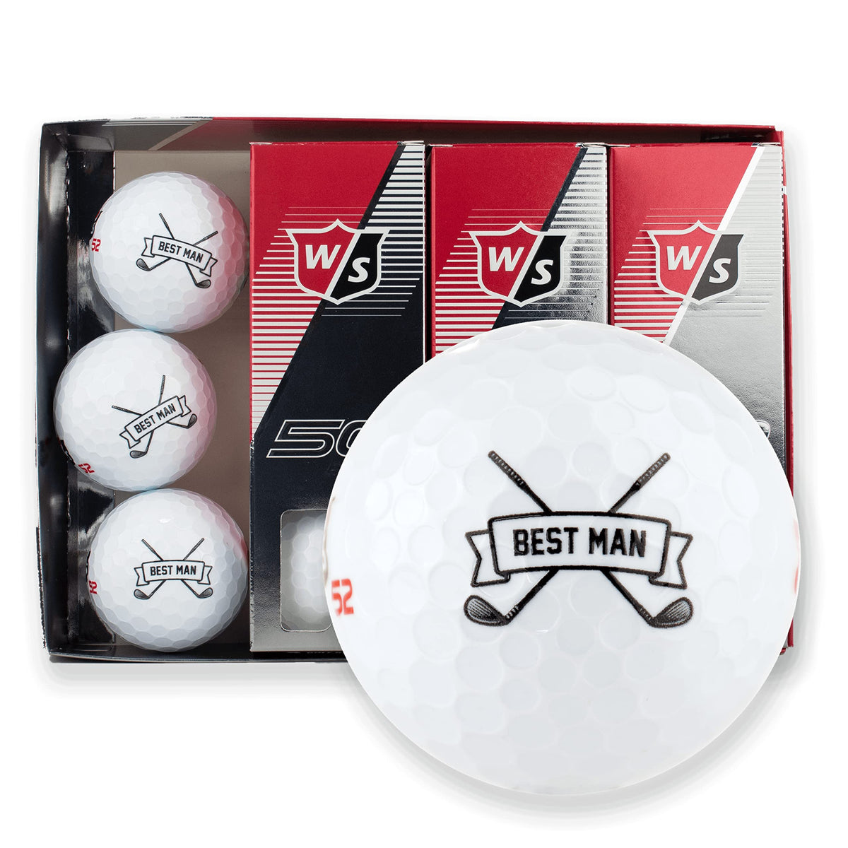Buffalo Bottle Craft best-man golf balls packaging ideal for wedding gifts