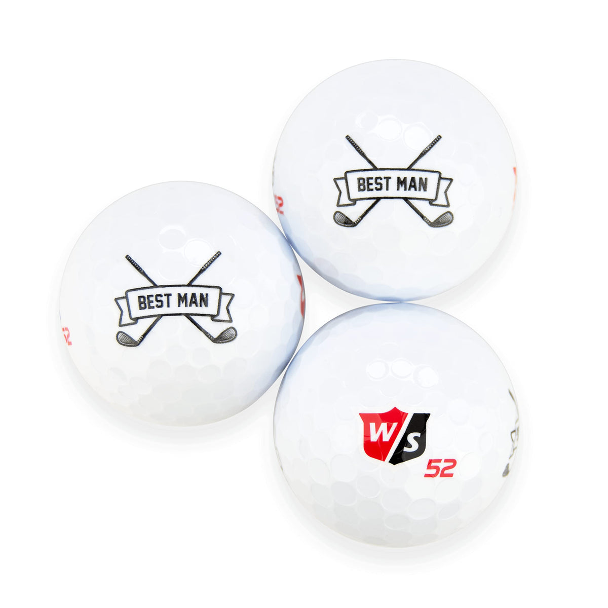Buffalo Bottle Craft best-man golf balls sleeve features a personalized wedding gift.