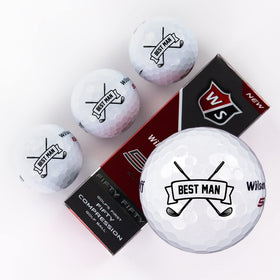 Buffalo Bottle Craft close-up logo etching shows personalized branding on each ball.