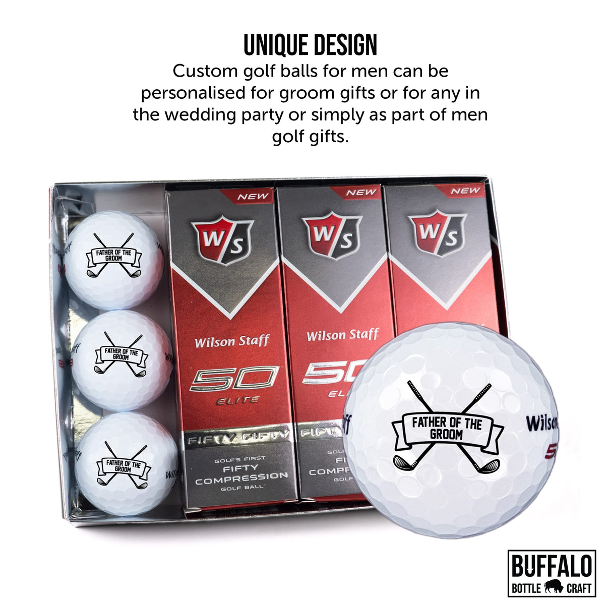 Buffalo Bottle Craft gift card-ready image for wedding gift ideas to dad.