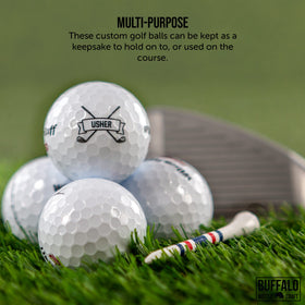 Buffalo Bottle Craft close-up of golf ball surface texture for grip.