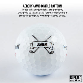 Buffalo Bottle Craft packaging sleeve of 3 golf balls, ready for gifting.