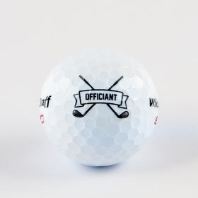 Buffalo Bottle Craft golf balls with UV-printed design for wedding day display