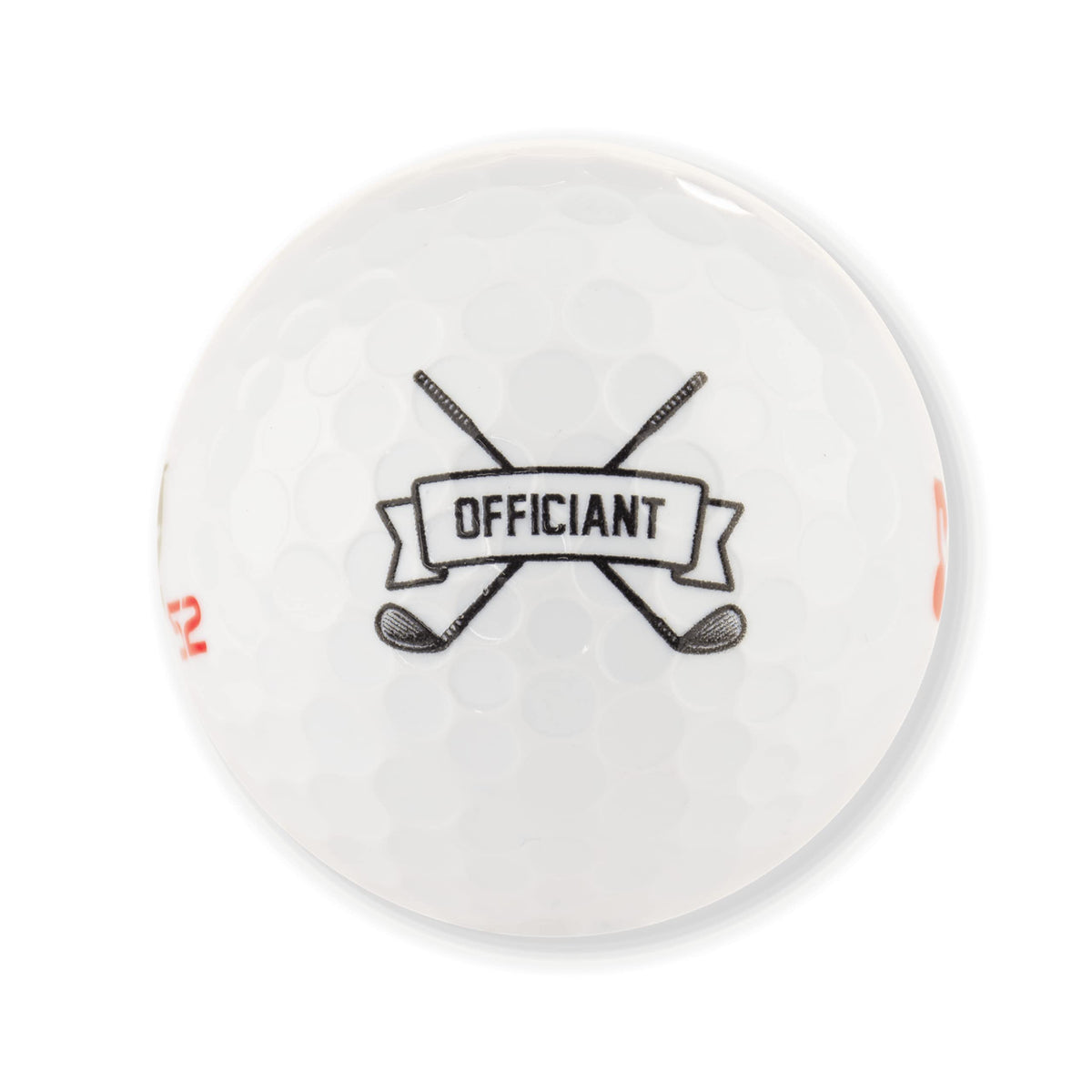 Buffalo Bottle Craft branding on golf balls for a distinctive officiant gift