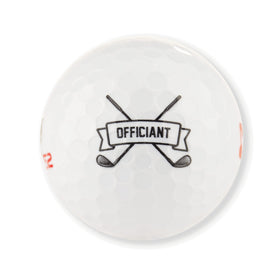 Buffalo Bottle Craft branding on golf balls for a distinctive officiant gift