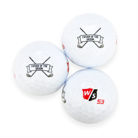 Buffalo Bottle Craft Wilson branding on golf balls aids on-course identification.