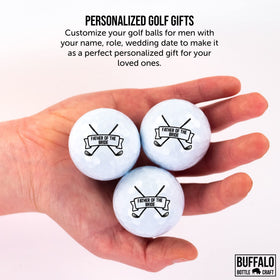 Buffalo Bottle Craft Wilson Staff Elite golf balls closeup with distinctive dimples