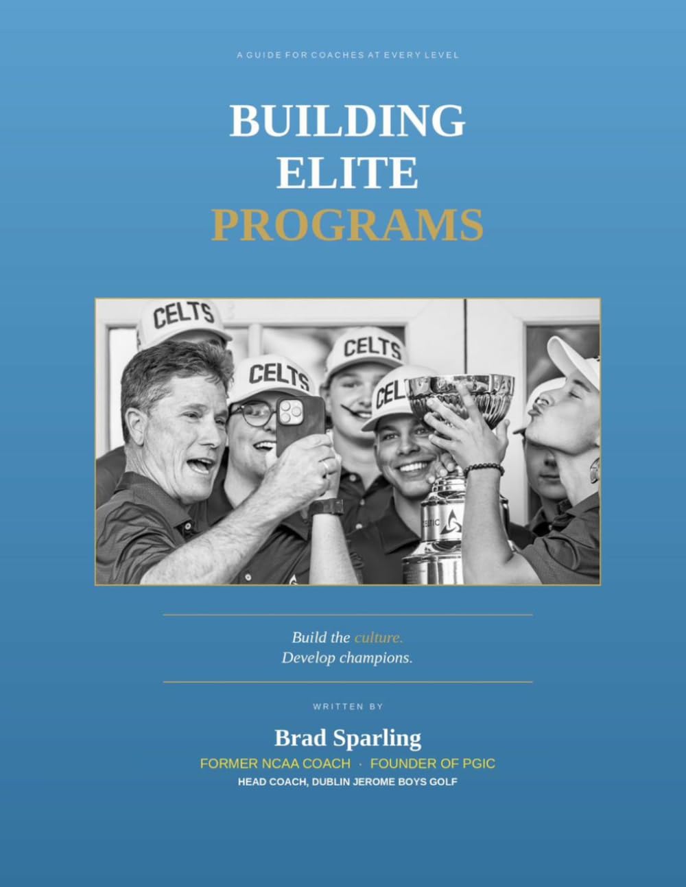Building Elite Programs book cover, a practical guide to culture and systems for coaches.