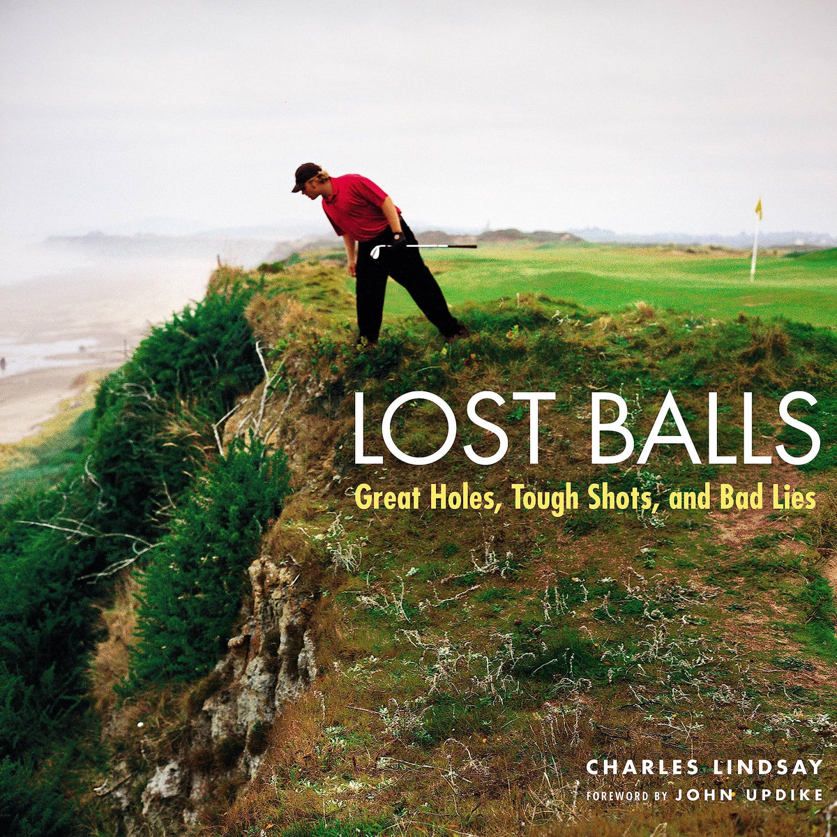 Bulfinch Lost Balls cover – vivid photography of golf mishaps and wildlife encounters, ideal coffee-table art.