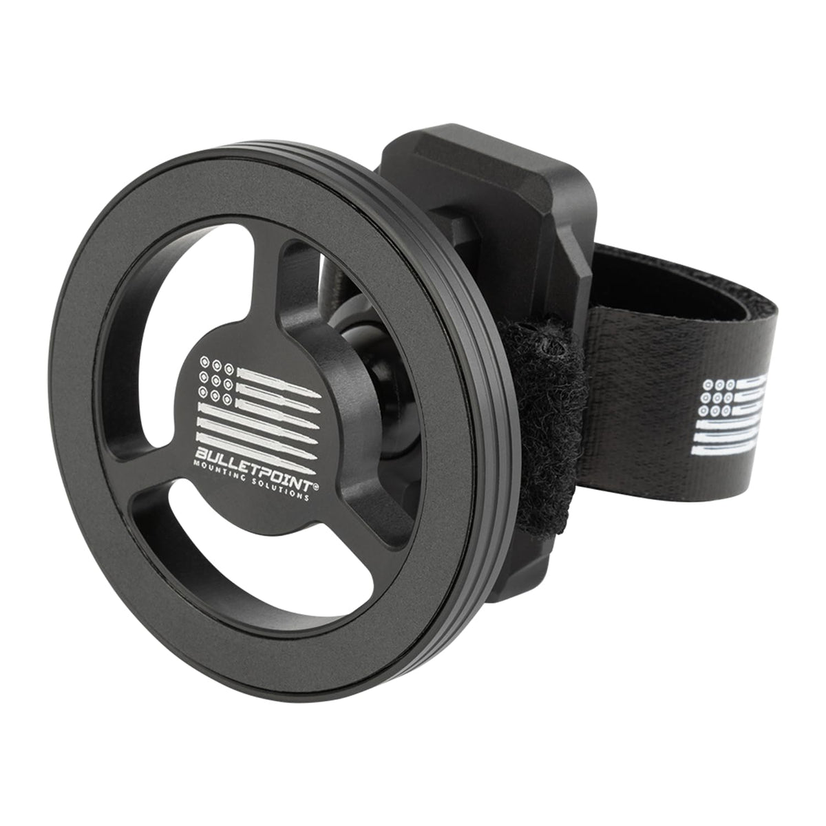 Bulletpoint MagSafe golf cart holder closeup highlighting secure magnetic hold.