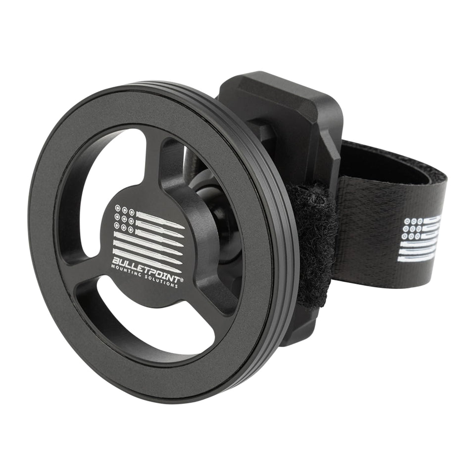Bulletpoint MagSafe golf cart holder closeup highlighting secure magnetic hold.